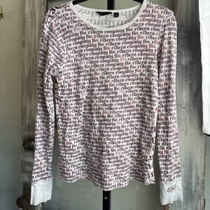 "FOX RIDERS" Small Long Sleeve thermal Women's Shirt 100% Cotton